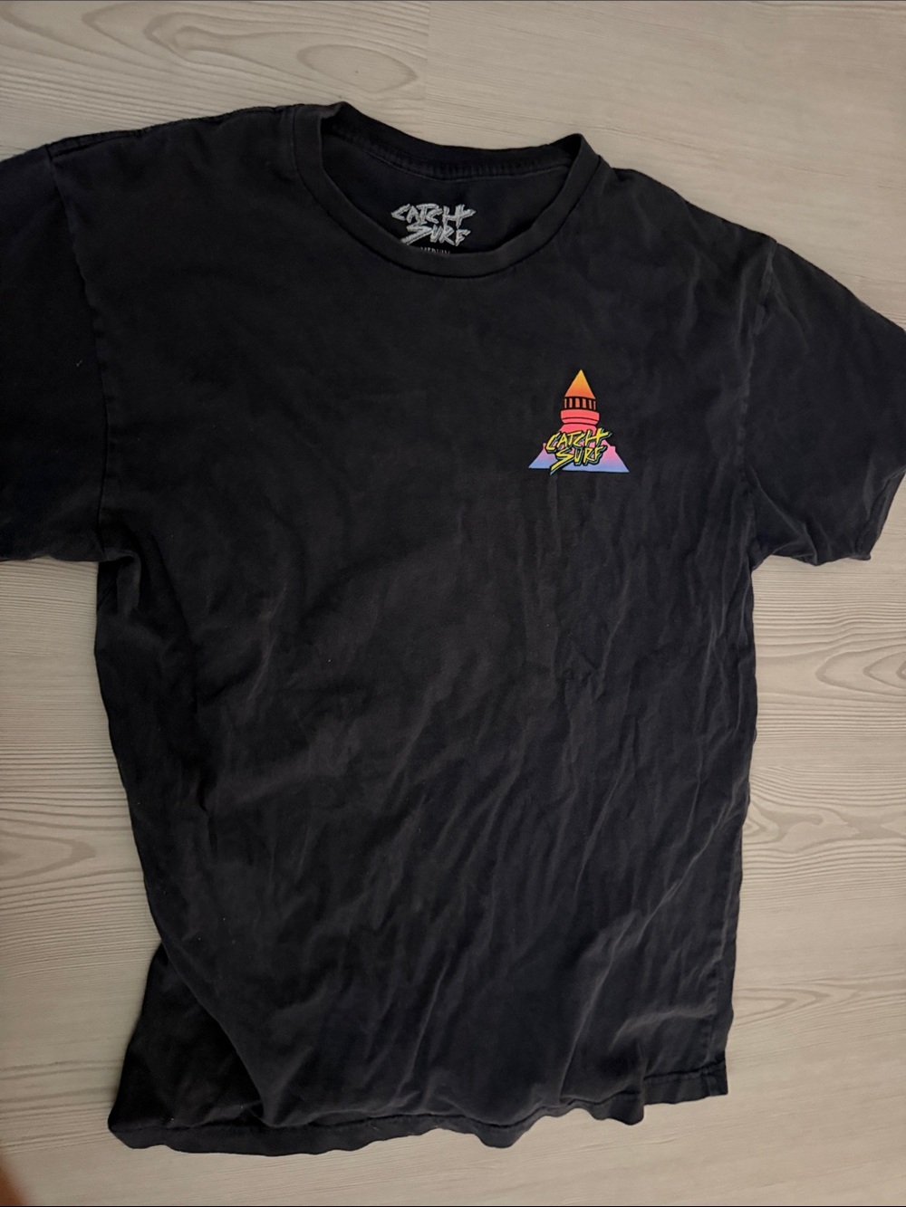 Black Short-Sleeve Graphic Tee - Men's Crew Neck